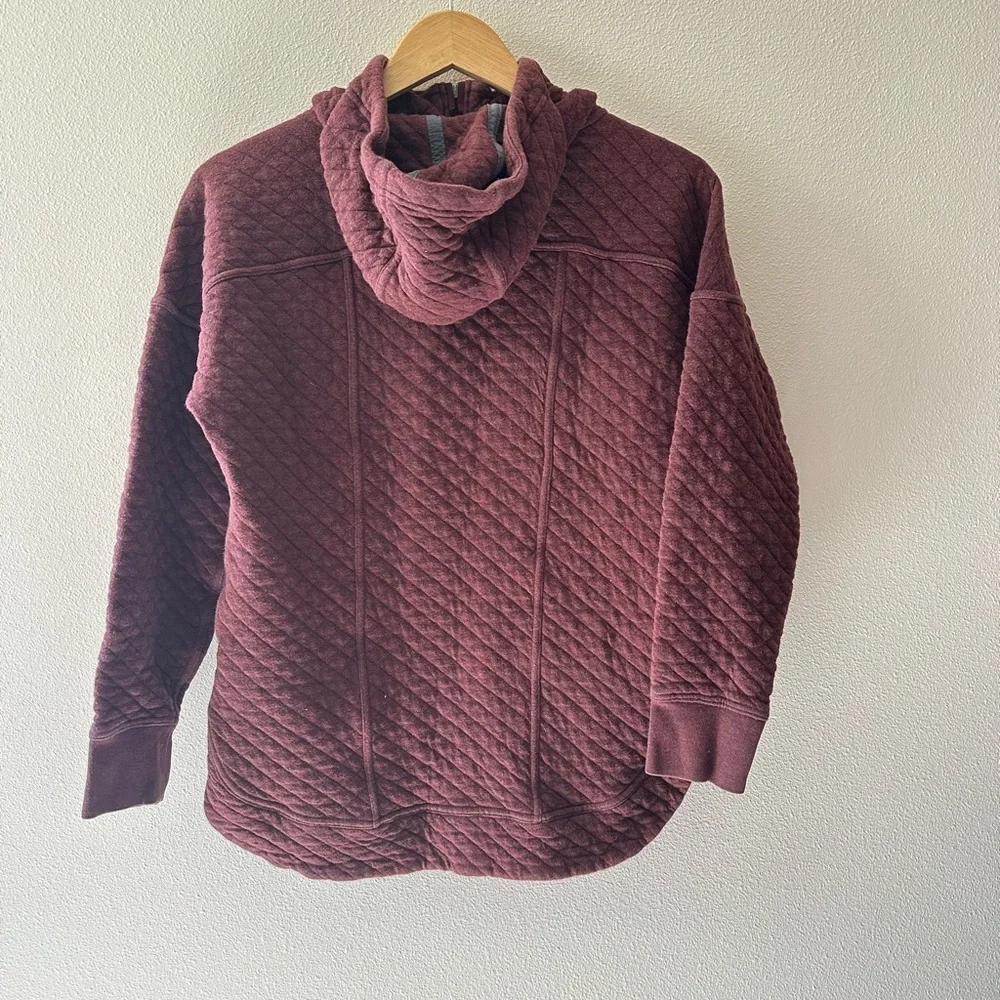 Patagonia W's Organic Cotton Quilt Hoody Style #25316 light balsamic maroon S - Picture 3 of 8